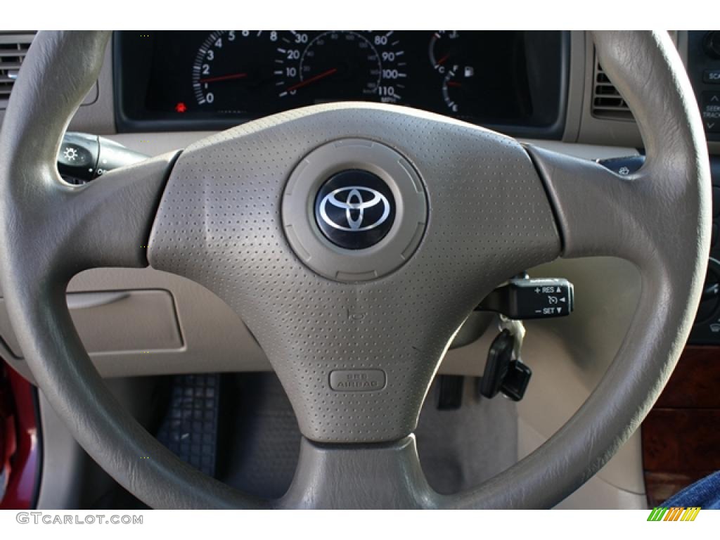 2008 Toyota Corolla LE Beige Steering Wheel Photo #41310471