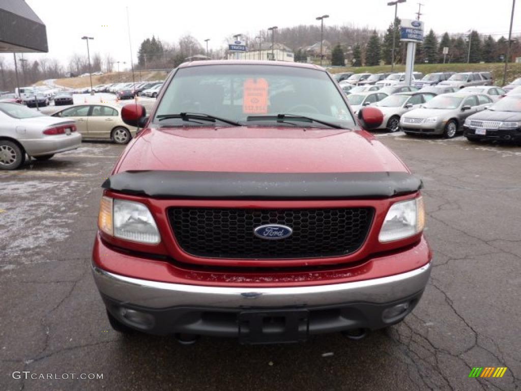 2002 F150 XLT SuperCrew 4x4 - Toreador Red Metallic / Medium Graphite photo #7