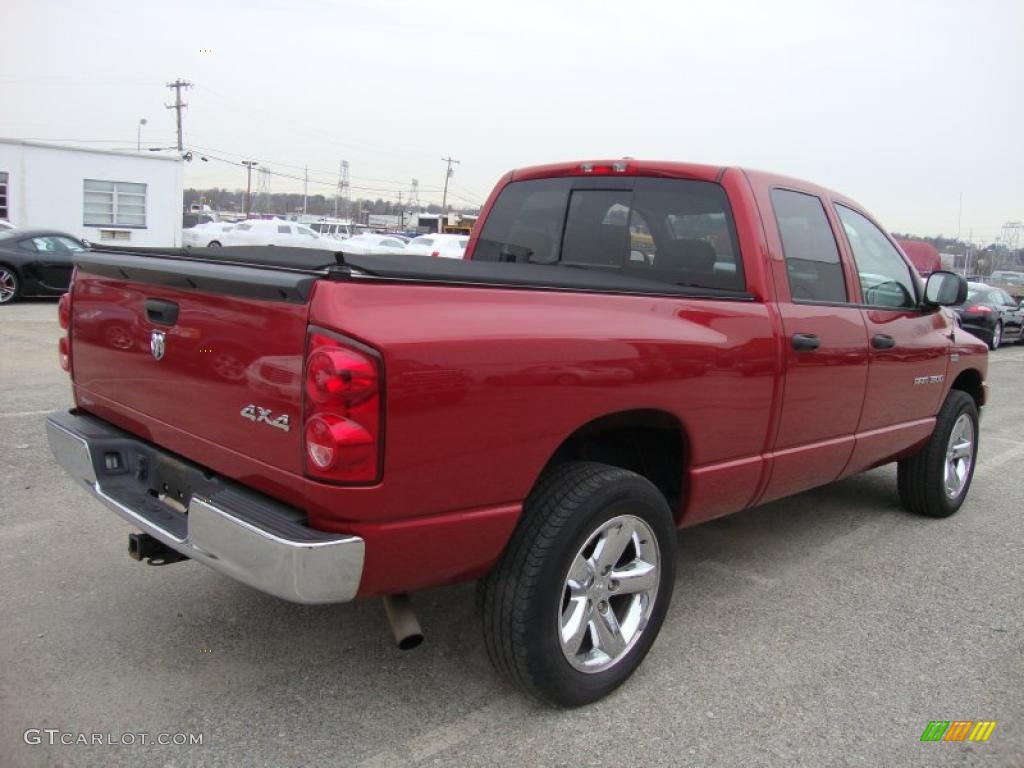 2007 Ram 1500 ST Quad Cab 4x4 - Inferno Red Crystal Pearl / Medium Slate Gray photo #8