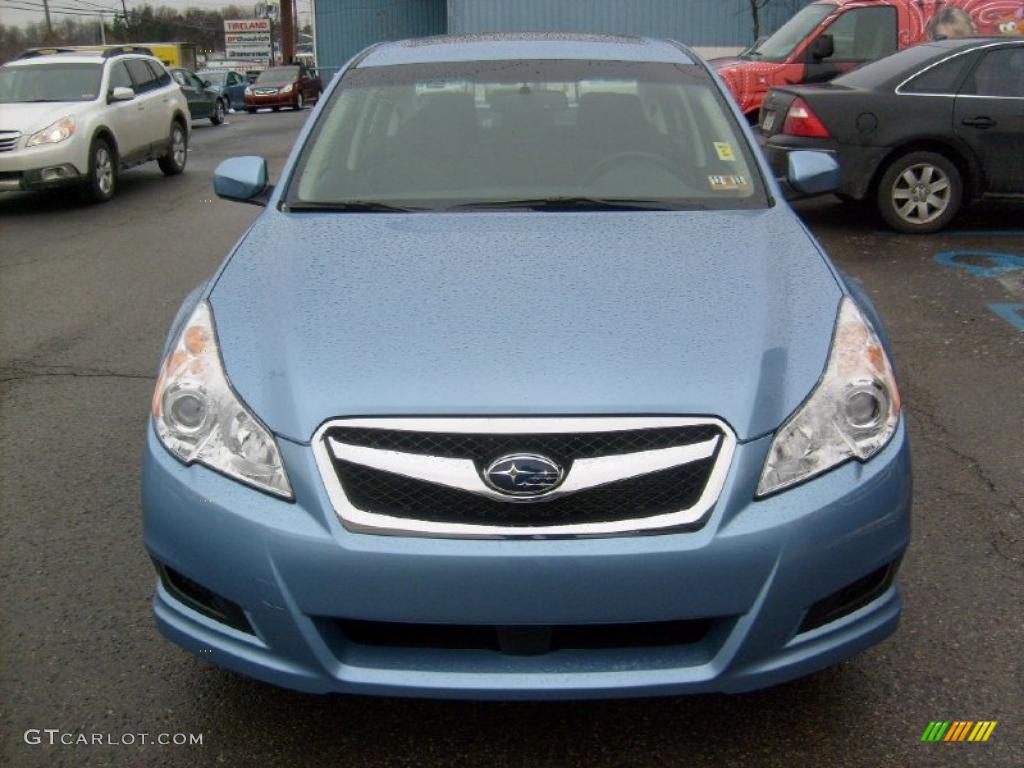 2010 Legacy 2.5i Premium Sedan - Sky Blue Metallic / Off Black photo #2