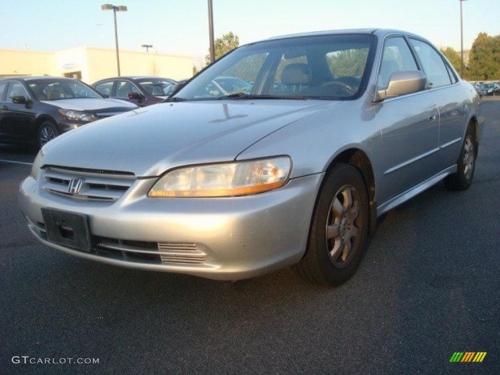 2002 Accord EX Sedan - Satin Silver Metallic / Quartz Gray photo #1