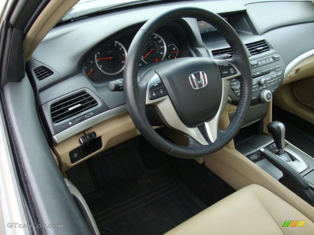 2009 Honda Accord EX-L Coupe Ivory Dashboard Photo #41321086