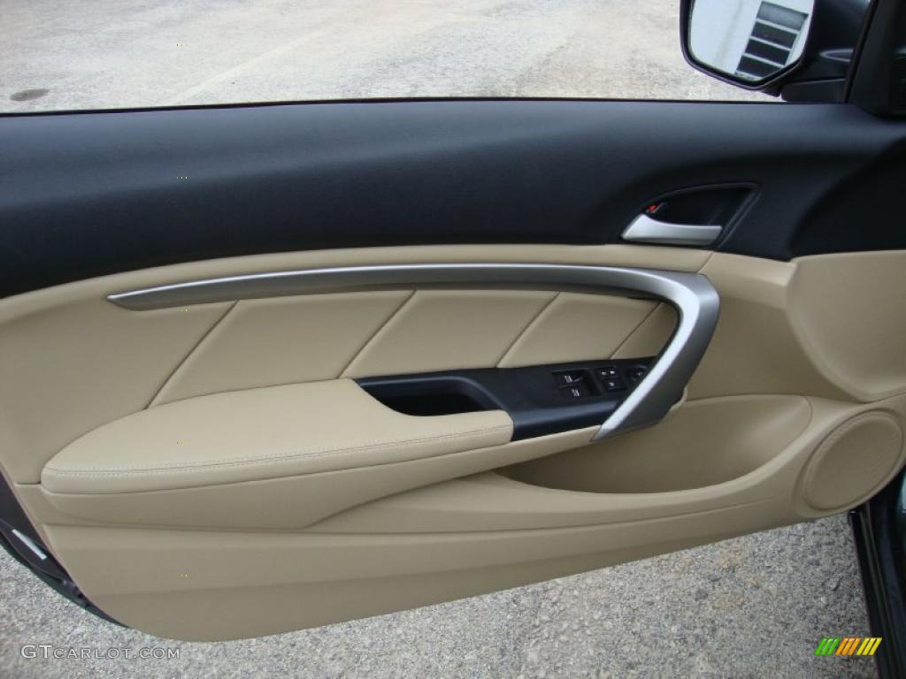 2009 Honda Accord EX-L Coupe Ivory Door Panel Photo #41321118