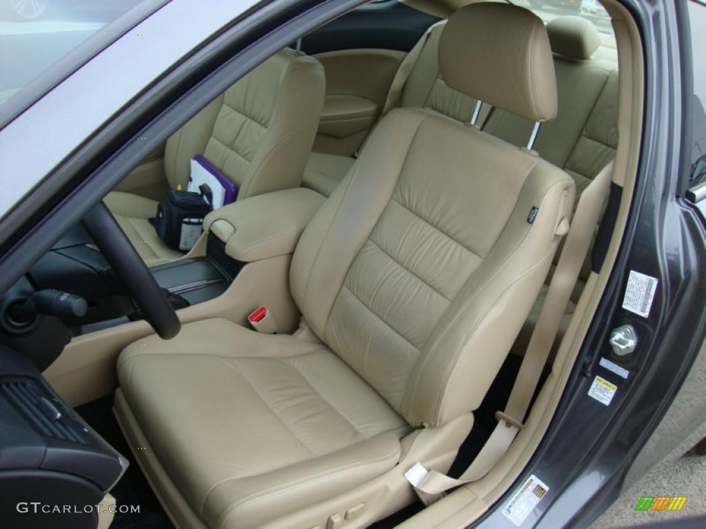 Ivory Interior 2009 Honda Accord EX-L Coupe Photo #41321178