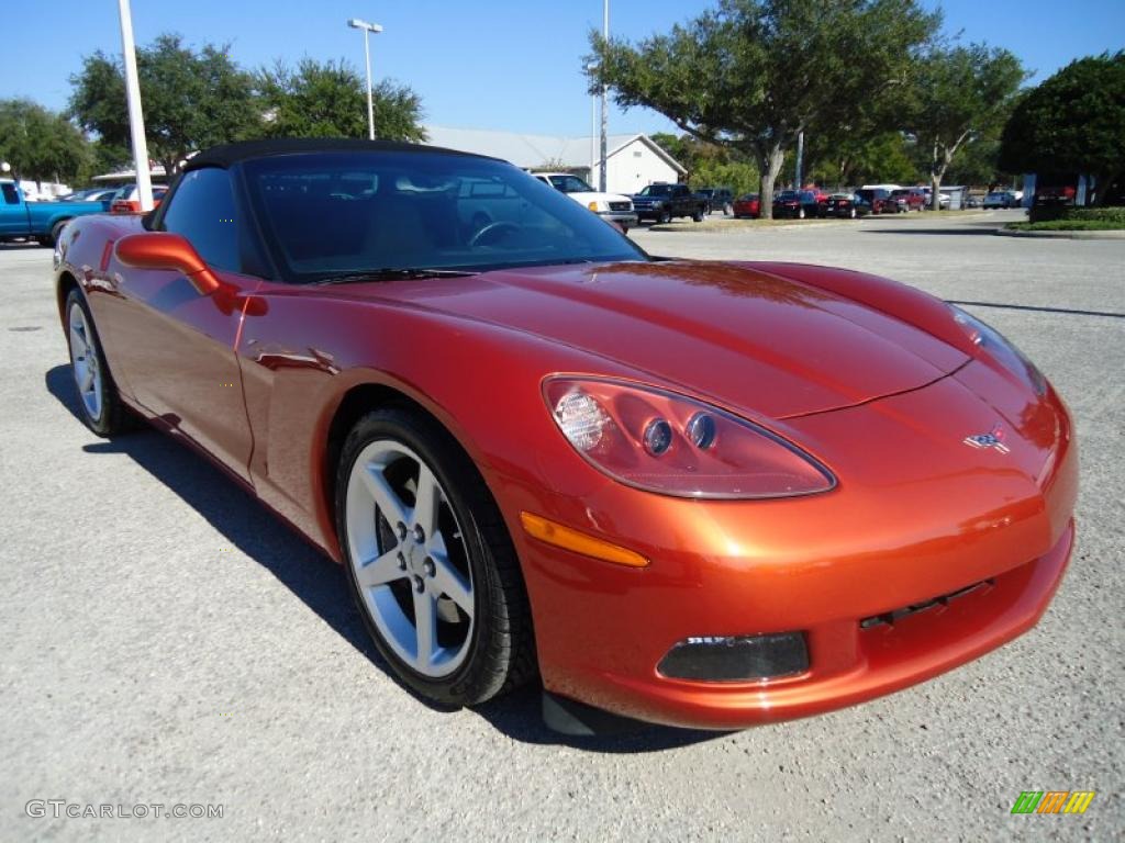 Daytona Sunset Orange Metallic 2005 Chevrolet Corvette Convertible Exterior Photo #41321190