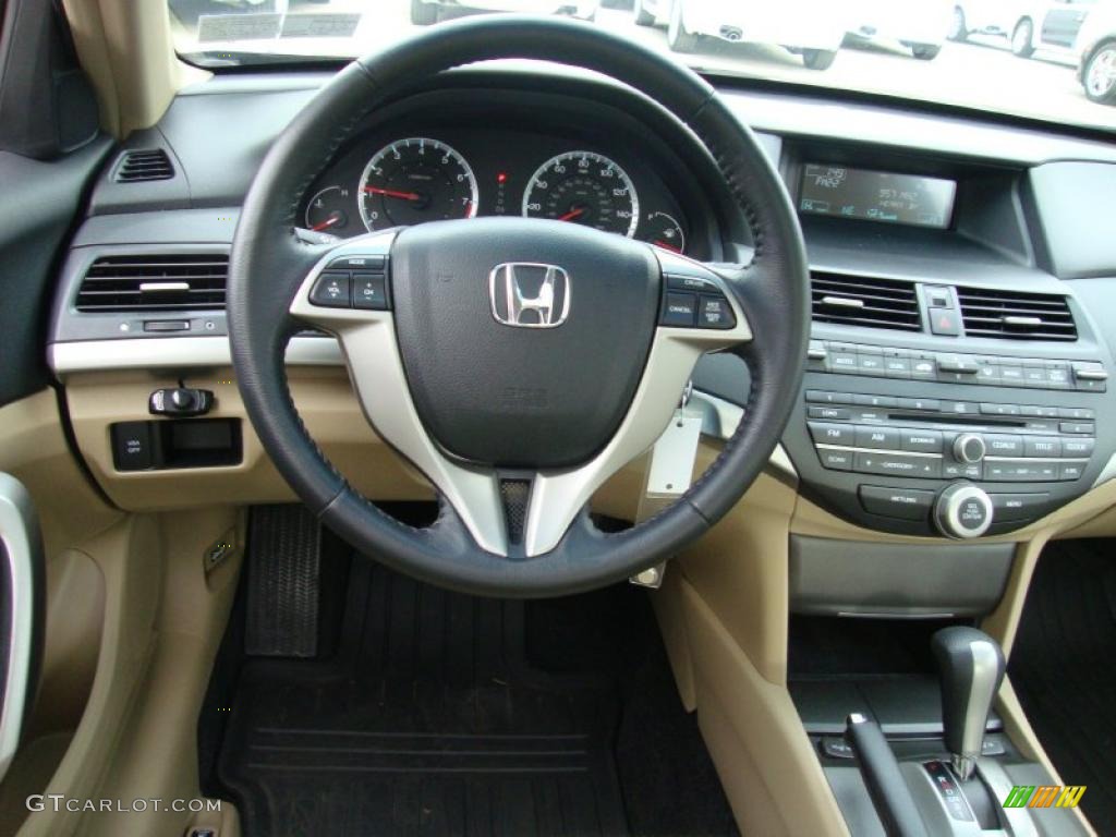 2009 Honda Accord EX-L Coupe Ivory Dashboard Photo #41321478