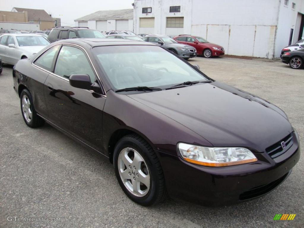 1999 Accord EX V6 Coupe - Black Currant Pearl / Ivory photo #4