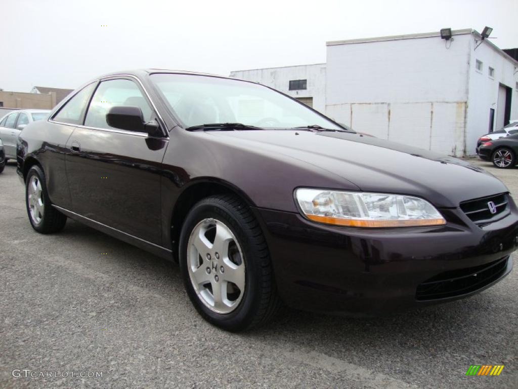 1999 Accord EX V6 Coupe - Black Currant Pearl / Ivory photo #5