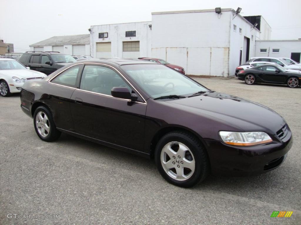 1999 Accord EX V6 Coupe - Black Currant Pearl / Ivory photo #6
