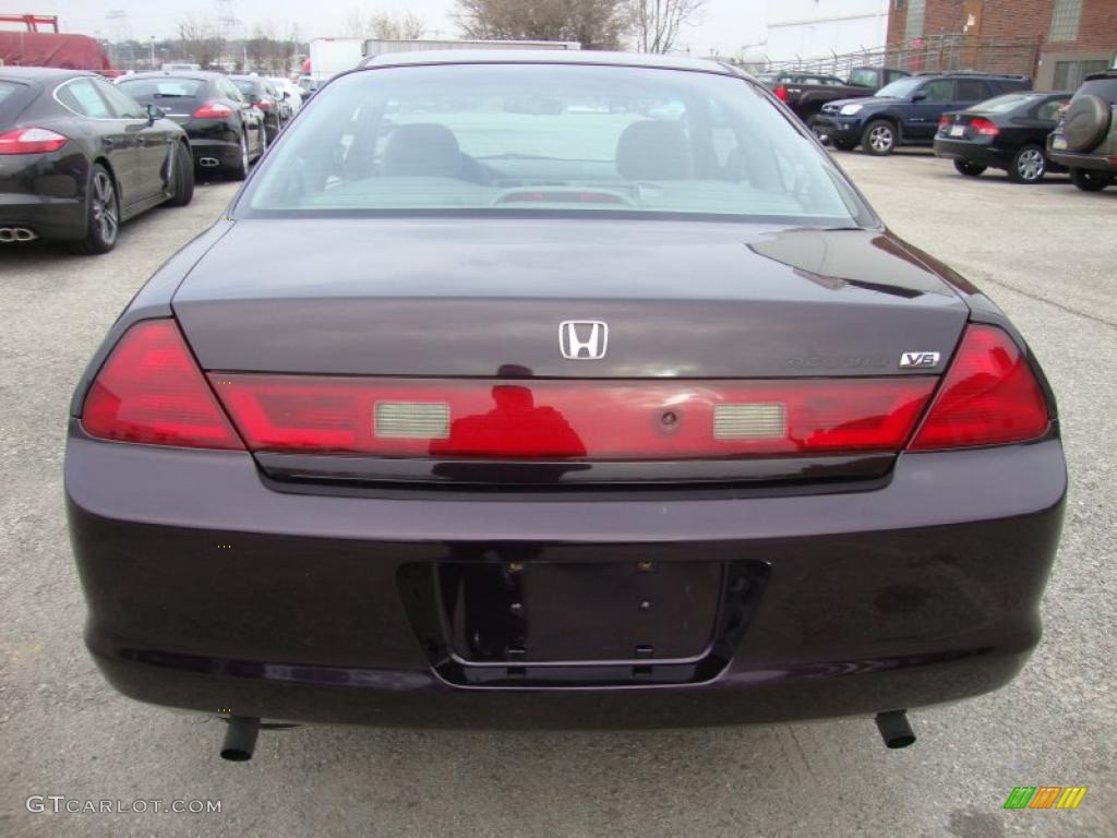 1999 Accord EX V6 Coupe - Black Currant Pearl / Ivory photo #9