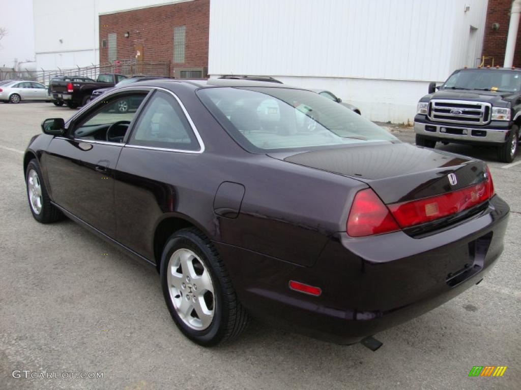 1999 Accord EX V6 Coupe - Black Currant Pearl / Ivory photo #10