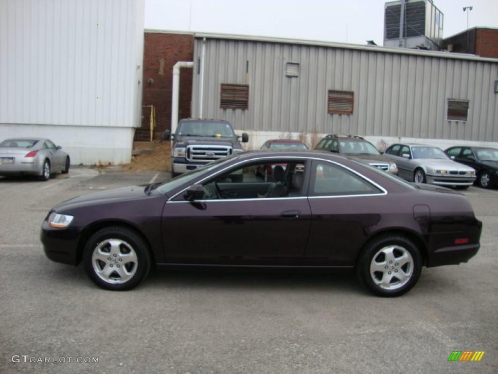 1999 Accord EX V6 Coupe - Black Currant Pearl / Ivory photo #11