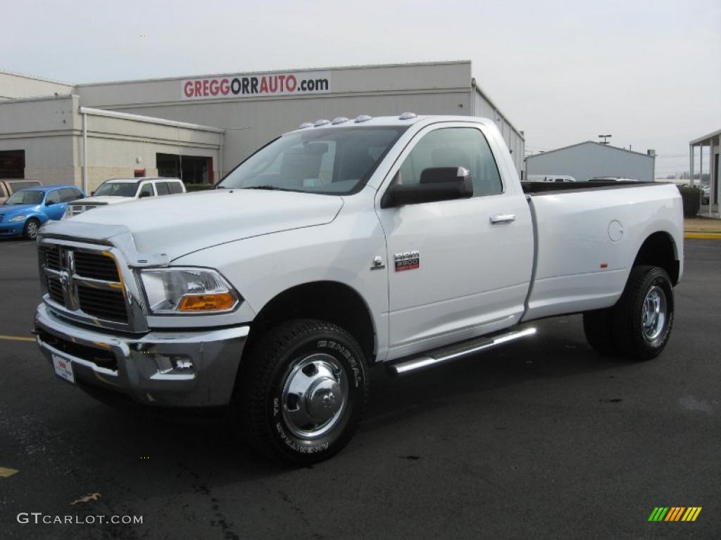 2011 Ram 3500 HD SLT Regular Cab 4x4 Dually - Bright White / Dark Slate Gray/Medium Graystone photo #1