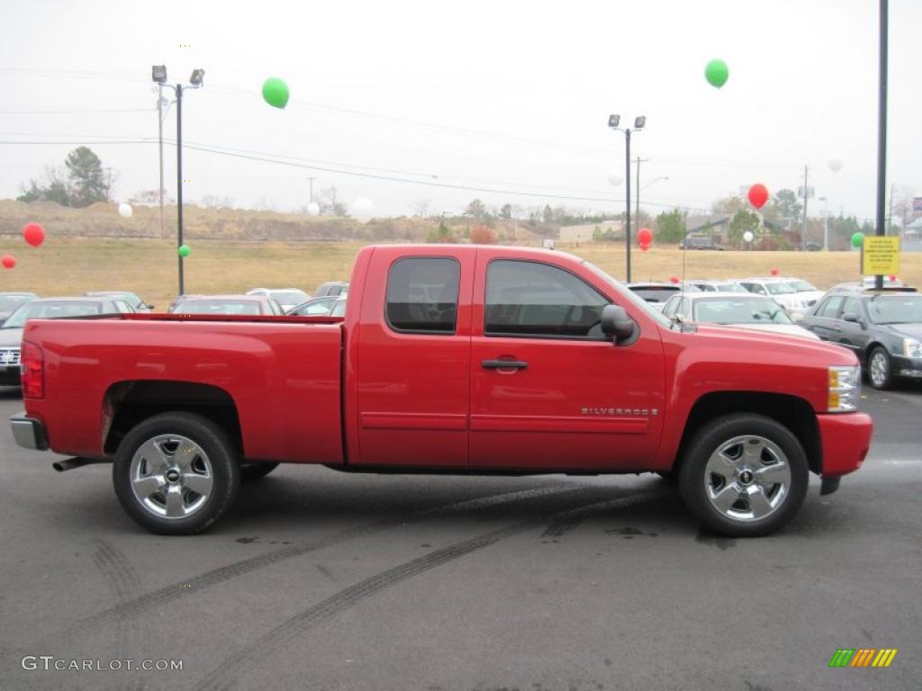 Victory Red 2009 Chevrolet Silverado 1500 LT Extended Cab Exterior Photo #41326366