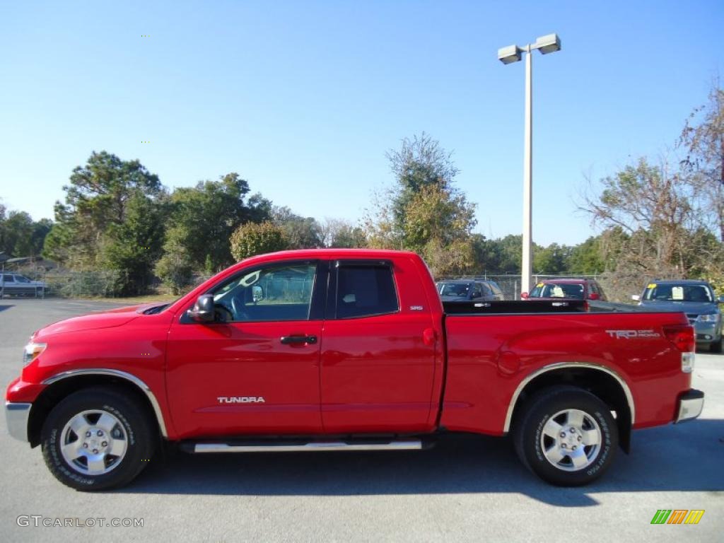 2010 Tundra TRD Double Cab - Radiant Red / Sand Beige photo #2