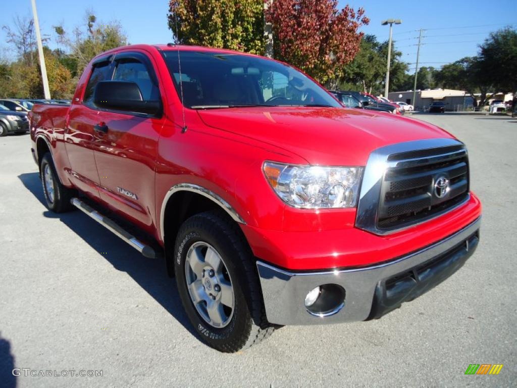 2010 Tundra TRD Double Cab - Radiant Red / Sand Beige photo #14
