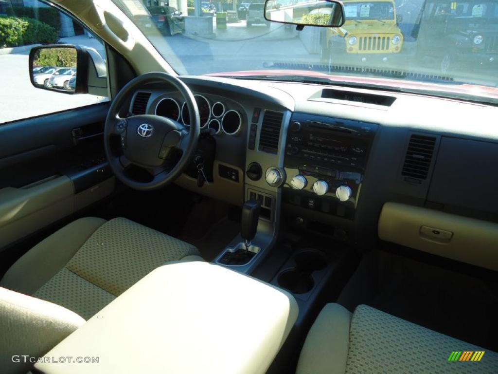 2010 Tundra TRD Double Cab - Radiant Red / Sand Beige photo #17