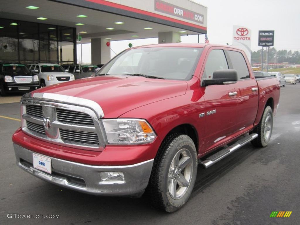 2009 Ram 1500 Big Horn Edition Crew Cab 4x4 - Inferno Red Crystal Pearl / Light Pebble Beige/Bark Brown photo #1