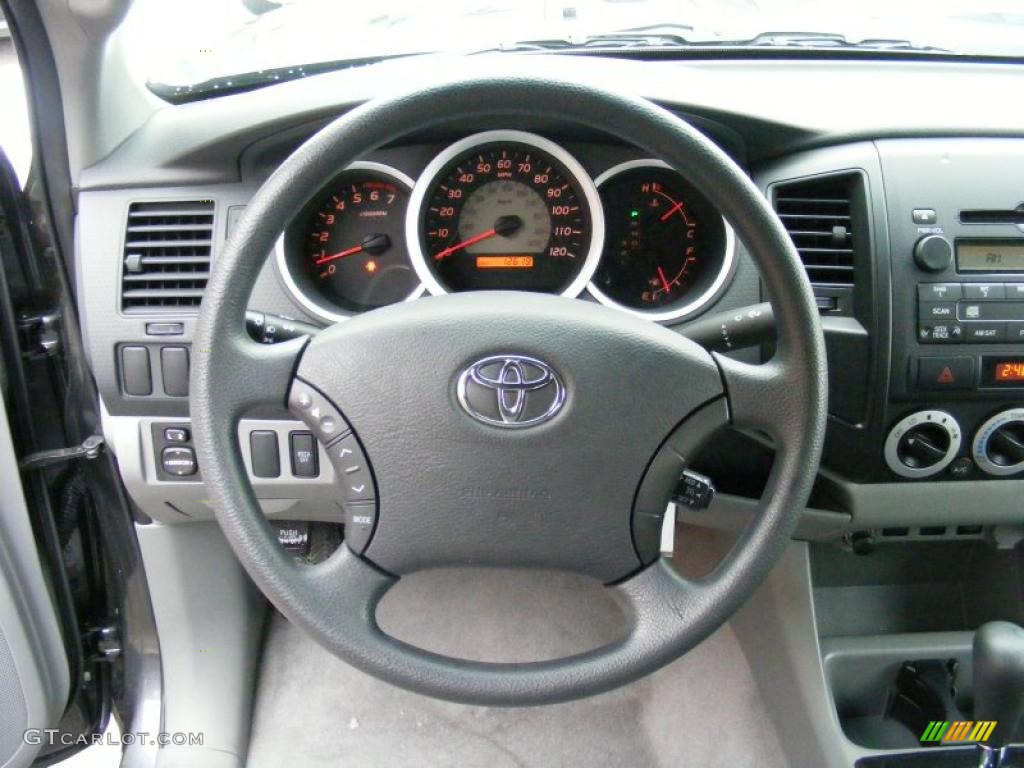 2009 Toyota Tacoma Access Cab Graphite Gray Steering Wheel Photo #41328046