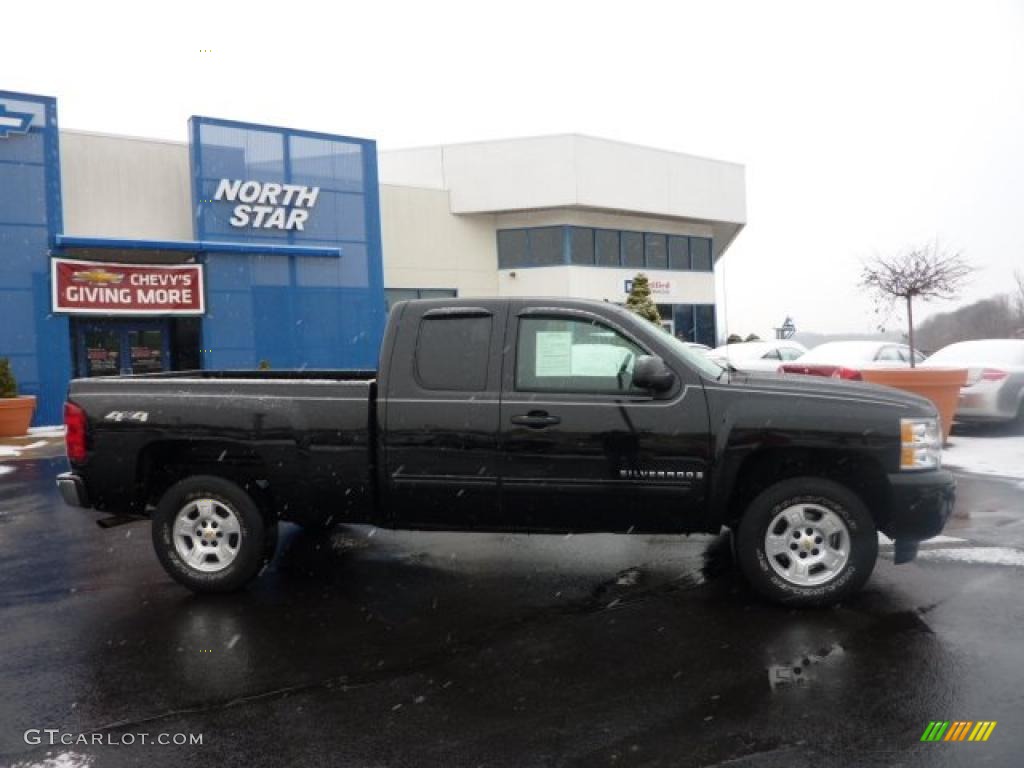 2009 Silverado 1500 LT Extended Cab 4x4 - Black / Ebony photo #2