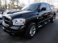 2007 Brilliant Black Crystal Pearl Dodge Ram 1500 SLT Quad Cab 4x4  photo #1