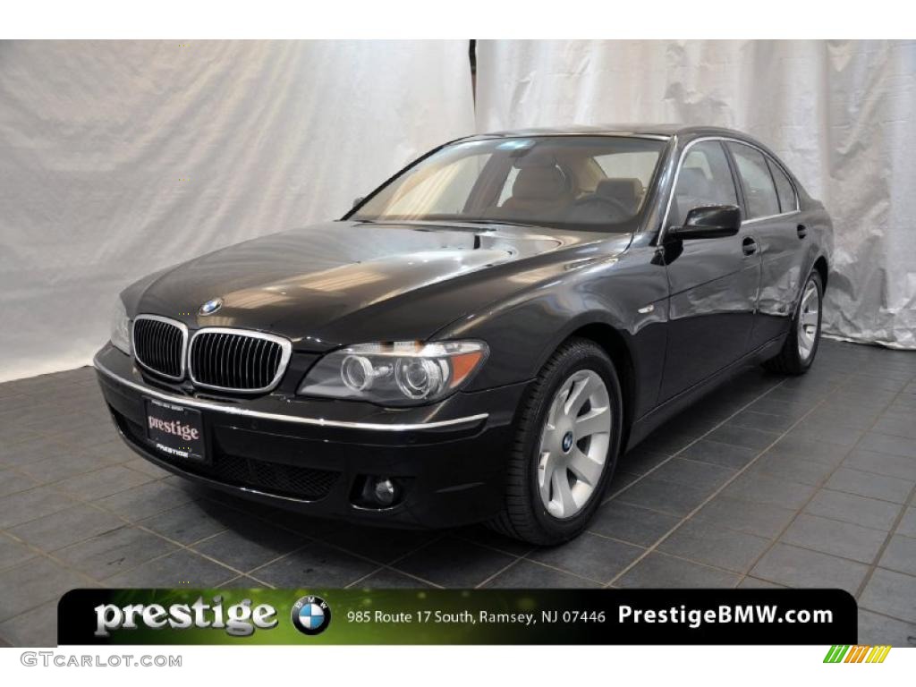 2008 7 Series 750i Sedan - Jet Black / Natural Brown photo #1