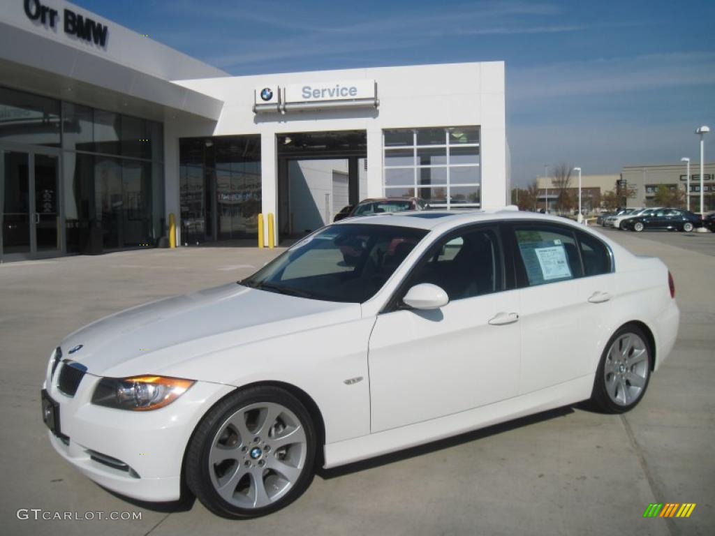 2008 3 Series 335i Sedan - Alpine White / Black photo #1