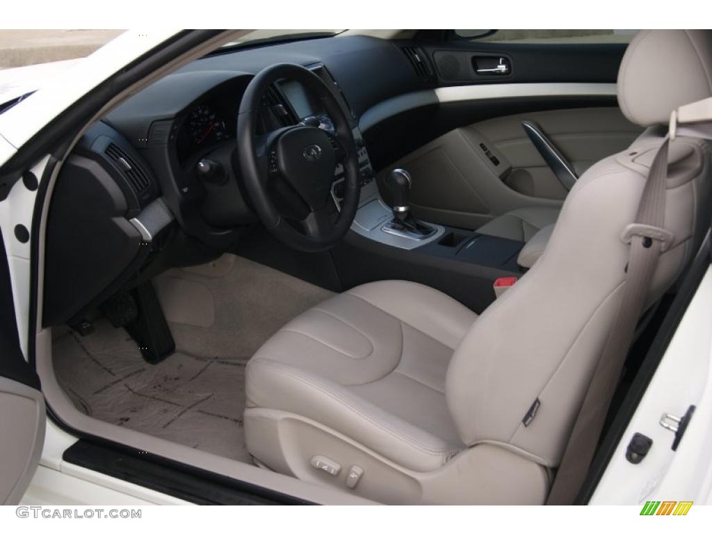 Stone Interior 2008 Infiniti G 37 Journey Coupe Photo #41334603