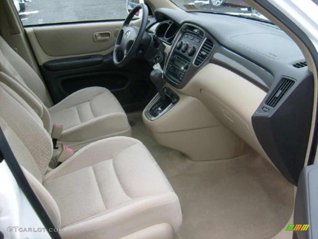 Ivory Interior 2001 Toyota Highlander V6 4WD Photo #41335291