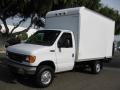 Oxford White 2004 Ford E Series Cutaway E350 Commercial Moving Truck Exterior