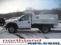 2011 Oxford White Ford F450 Super Duty XL Regular Cab 4x4 Chassis Dump Truck  photo #1