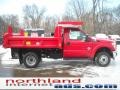 2011 Vermillion Red Ford F350 Super Duty XL Regular Cab 4x4 Chassis Dump Truck  photo #1