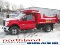 2011 Vermillion Red Ford F350 Super Duty XL Regular Cab 4x4 Chassis Dump Truck  photo #6