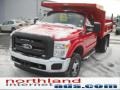 2011 Vermillion Red Ford F350 Super Duty XL Regular Cab 4x4 Chassis Dump Truck  photo #7