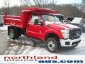 2011 Vermillion Red Ford F350 Super Duty XL Regular Cab 4x4 Chassis Dump Truck  photo #9