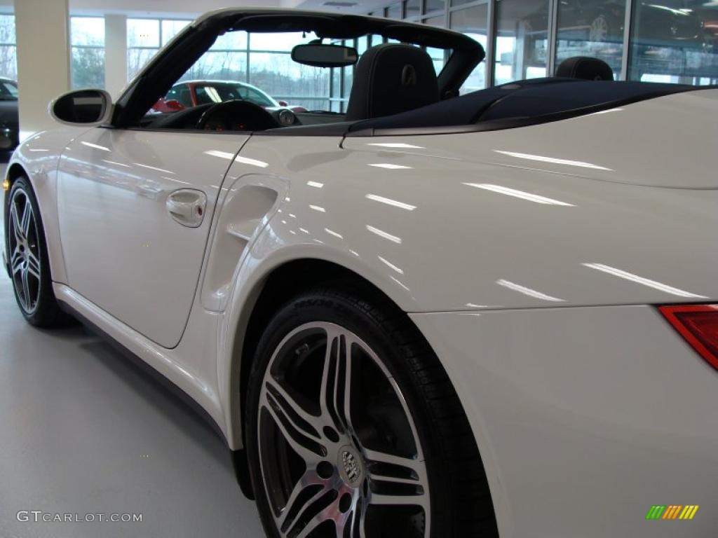 2008 911 Turbo Cabriolet - Carrara White / Black photo #9