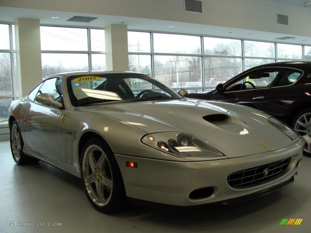 Silver Metallic 2005 Ferrari 575M Maranello F1 Exterior Photo #41339027