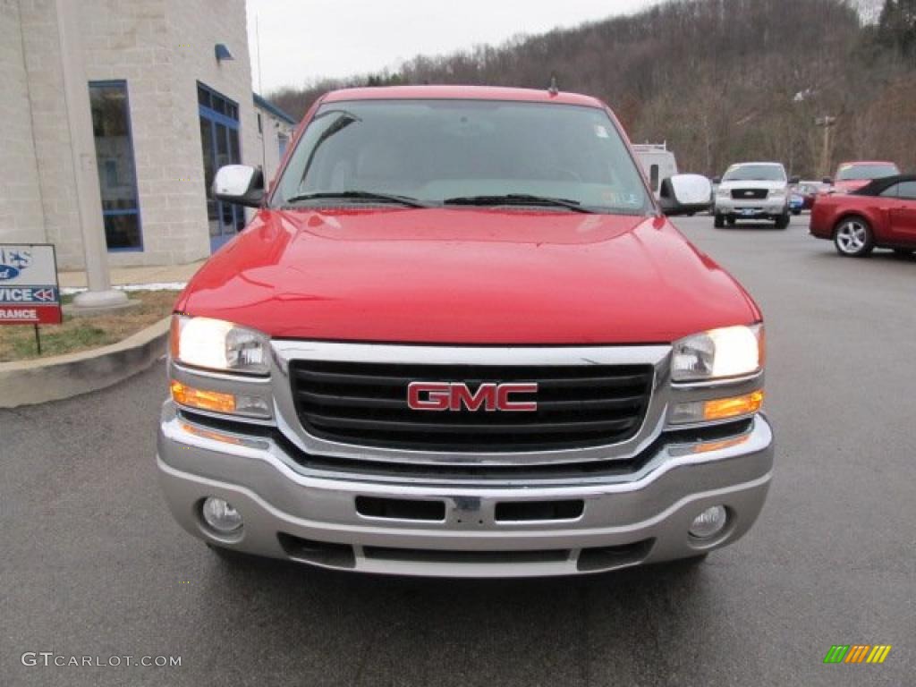 2006 Sierra 1500 Z71 Extended Cab 4x4 - Fire Red / Stone Gray leather photo #10