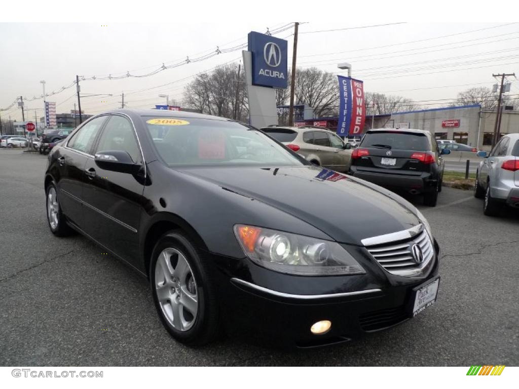 2005 RL 3.5 AWD Sedan - Nighthawk Black Pearl / Parchment photo #1