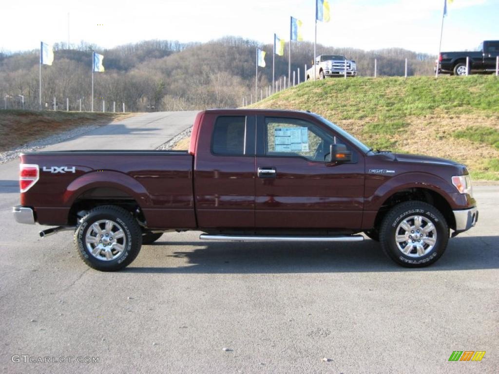 2010 F150 XLT SuperCab 4x4 - Royal Red Metallic / Medium Stone photo #5