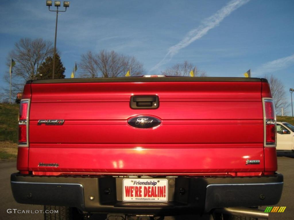 2010 F150 XLT SuperCab 4x4 - Red Candy Metallic / Medium Stone photo #7