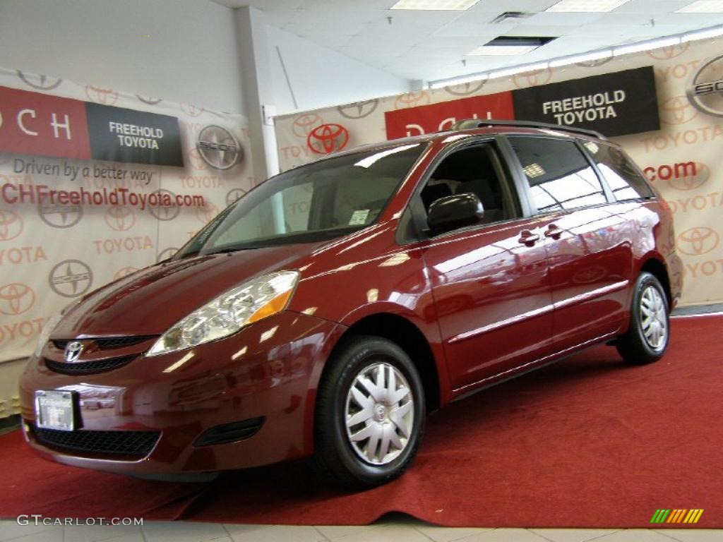 2006 Sienna LE - Salsa Red Pearl / Stone Gray photo #1