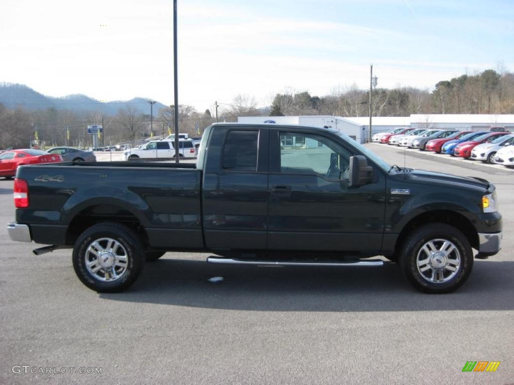 2006 F150 XLT SuperCab 4x4 - Aspen Green Metallic / Tan photo #5