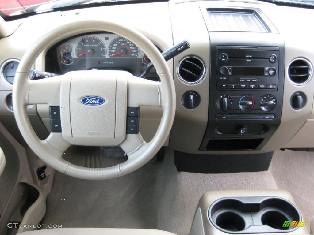 2006 F150 XLT SuperCab 4x4 - Aspen Green Metallic / Tan photo #35