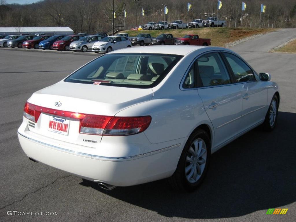 2006 Azera Limited - Powder White Pearl / Beige photo #6