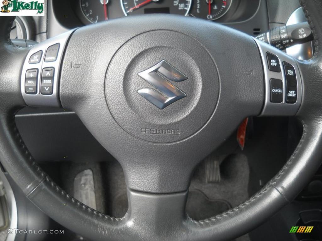 2007 SX4 Convenience AWD - Silky Silver Metallic / Black photo #19