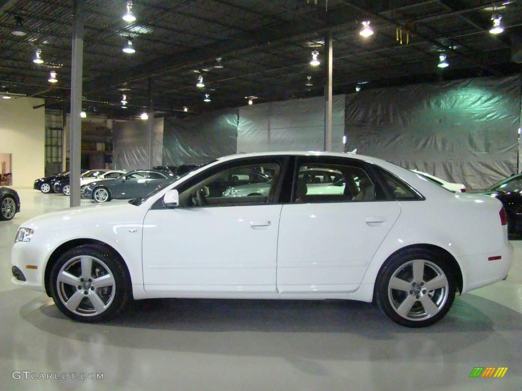 2008 A4 3.2 Quattro S-Line Sedan - Ibis White / Beige photo #3