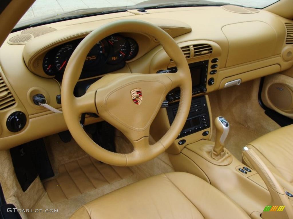 Savanna Beige Interior 2004 Porsche 911 Turbo Cabriolet Photo #41350951