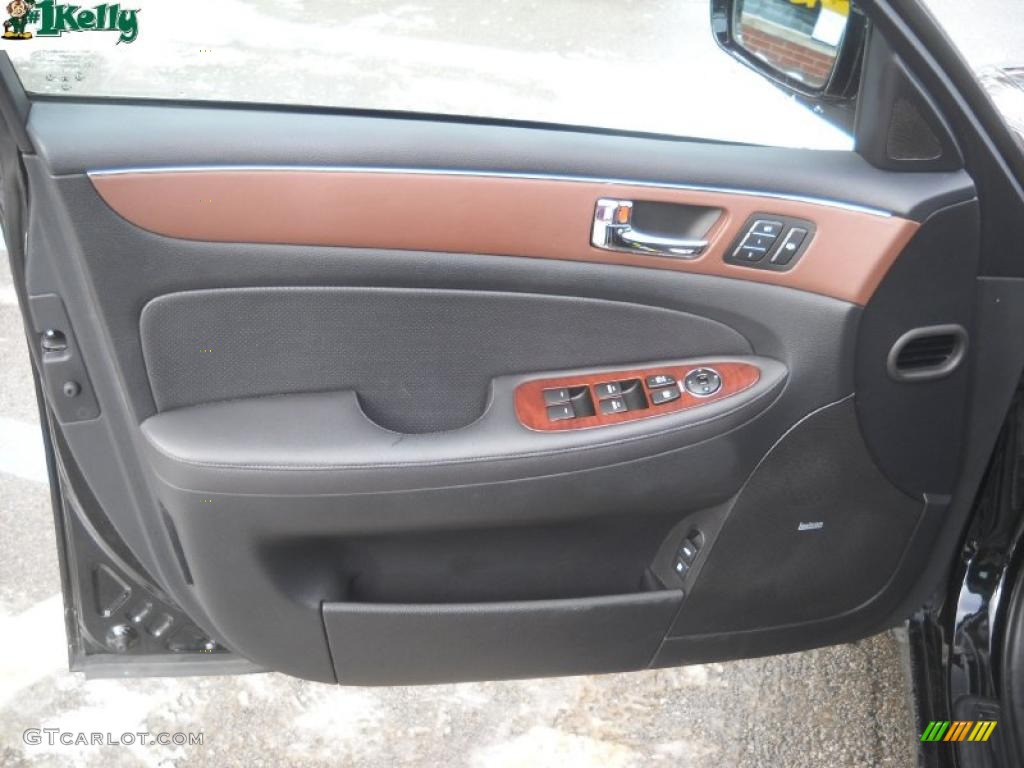 2009 Hyundai Genesis 3.8 Sedan Brown Door Panel Photo #41352115