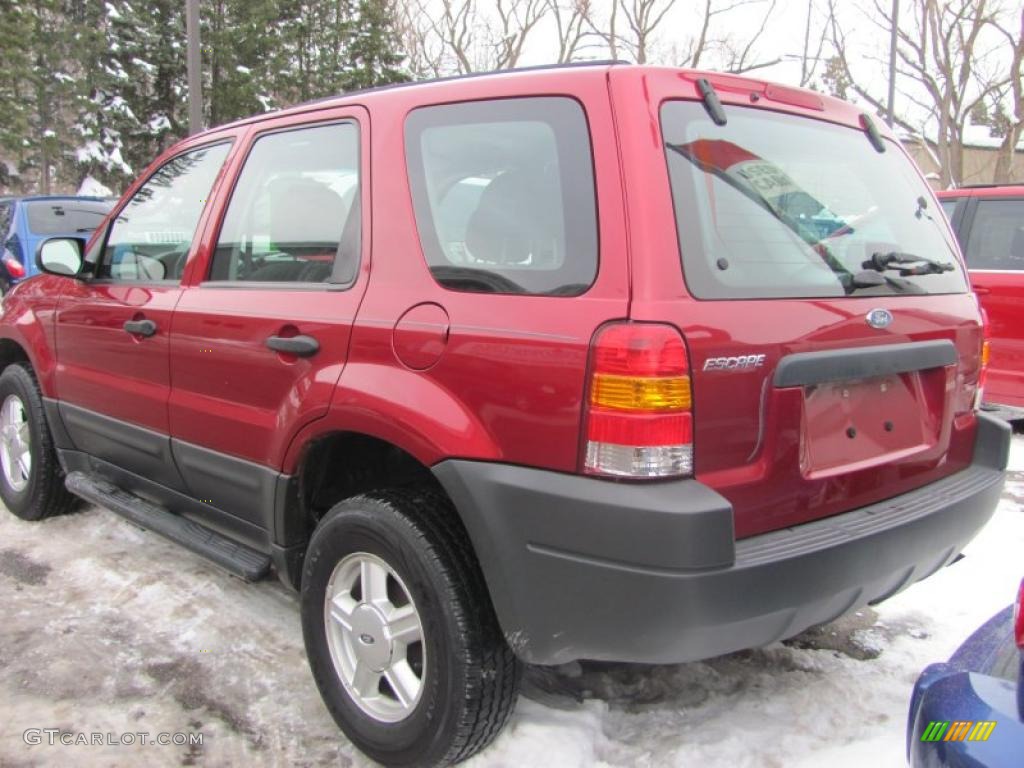 2003 Escape XLS V6 4WD - Redfire Metallic / Medium Dark Flint photo #14